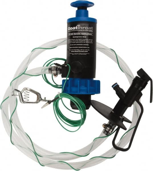 GoatThroat Pumps - 3/8" Outlet, 4 GPM, Polypropylene Hand Operated Transfer Pump - 56" OAL, For up to 55 Gal Drums, For Class I & II Flammable & Combustible Liquids - Americas Tooling