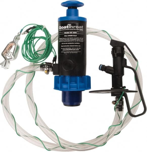 GoatThroat Pumps - 3/8" Outlet, 4 GPM, Polypropylene Hand Operated Transfer Pump - 56" OAL, For up to 55 Gal Drums, For Class I & II Flammable & Combustible Liquids - Americas Tooling