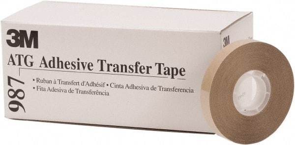 3M - 36 Yds. Long x, High Strength Acrylic Adhesive Transfer Tape - Paper Liner, 2 mil Thick - Americas Tooling