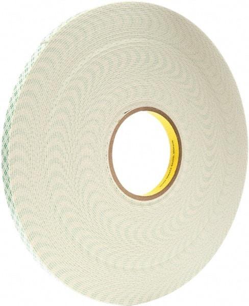 3M - 3/4" x 5 Yd Acrylic Adhesive Double Sided Tape - 0.06" Thick, Urethane Foam Liner, Series 4026W - Americas Tooling