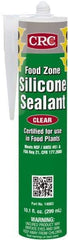 CRC - 10.1 oz Cartridge Clear Hydroxy-Terminated Polydimethylsiloxane/Silica Food Grade Silicone Sealant - -70 to 400°F Operating Temp, 60 min Tack Free Dry Time, 24 hr Full Cure Time - Americas Tooling