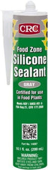 CRC - 10.1 oz Cartridge Gray Hydroxy-Terminated Polydimethylsiloxane/Silica Food Grade Silicone Sealant - -70 to 400°F Operating Temp, 60 min Tack Free Dry Time, 24 hr Full Cure Time - Americas Tooling