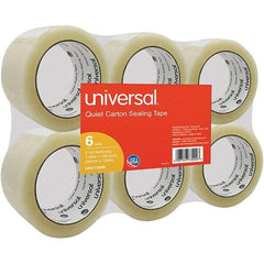 UNIVERSAL - 48mm Wide x 2mm Thick x 100m Long, 73000 Box Sealing & Label Protection Tape - Clear - Americas Tooling