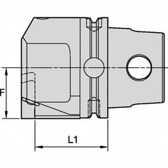 Kennametal - EG-P-GUP, EG-U-GUN, EG-U-GUP, ER-P-GUP, ER-U-GUN, ER-U-GUP Insert, 47mm Head Length, Modular Grooving Blade Holder Head - Left Hand Cut, System Size KM50TS, Through Coolant, Series Beyond Evolution - Americas Tooling