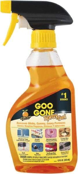 Goo Gone - 12 oz Spray Bottle Adhesive Remover - Removes Adhesives, Gum, Tar, Crayon, Scuff Marks, Wax, Sap - Americas Tooling