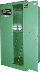 Securall Cabinets - 2 Door, Green Steel Standard Safety Cabinet for Flammable and Combustible Liquids - 46" High x 34" Wide x 34" Deep, Self Closing Door, 3 Point Key Lock, H Cylinder Capacity - Americas Tooling