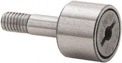 Accurate Bushing - 1-3/8" Roller Diam x 3/4" Width, 1/2" Stud Diam x 1-1/4" Length, Stud Cam Follower - Stainless Steel, 5/8" Thread Length, 1/2-20 Thread, 2" OAL, 2,750 Lb Dynamic Cap - Americas Tooling