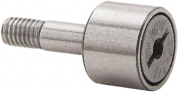 Accurate Bushing - 2" Roller Diam x 1-1/4" Width, 7/8" Stud Diam x 2" Length, Stud Cam Follower - Stainless Steel, 1" Thread Length, 7/8-14 Thread, 3-1/4" OAL, 5,660 Lb Dynamic Cap - Americas Tooling