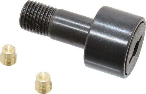 Accurate Bushing - 3/4" Roller Diam x 1/2" Width, 3/8" Stud Diam x 7/8" Length, Stud Cam Follower - Steel, 3/8" Thread Length, 3/8-24 Thread, 1-3/8" OAL, 2,140 Lb Dynamic Cap, 2,260 Lb Static Cap - Americas Tooling