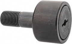 Accurate Bushing - 1-1/4" Roller Diam x 3/4" Width, 1/2" Stud Diam x 1-1/4" Length, Stud Cam Follower - Steel, 5/8" Thread Length, 1/2-20 Thread, 2" OAL, 4,470 Lb Dynamic Cap, 4,300 Lb Static Cap - Americas Tooling