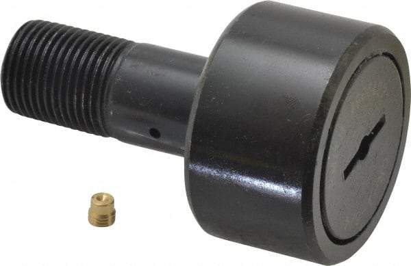 Accurate Bushing - 1-3/4" Roller Diam x 1" Width, 3/4" Stud Diam x 1-3/4" Length, Stud Cam Follower - Steel, 7/8" Thread Length, 3/4-16 Thread, 2-3/4" OAL, 7,870 Lb Dynamic Cap, 7,950 Lb Static Cap - Americas Tooling