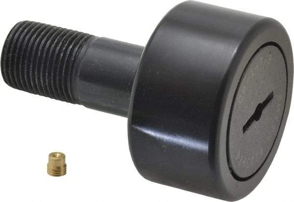 Accurate Bushing - 1-7/8" Roller Diam x 1" Width, 3/4" Stud Diam x 1-3/4" Length, Stud Cam Follower - Steel, 7/8" Thread Length, 3/4-16 Thread, 2-3/4" OAL, 7,870 Lb Dynamic Cap, 7,950 Lb Static Cap - Americas Tooling