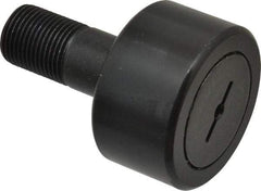 Accurate Bushing - 2-1/4" Roller Diam x 1-1/4" Width, 7/8" Stud Diam x 2" Length, Stud Cam Follower - Steel, 1" Thread Length, 7/8-14 Thread, 3-1/4" OAL, 10,370 Lb Dynamic Cap, 10,700 Lb Static Cap - Americas Tooling