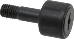 Accurate Bushing - 5/8" Roller Diam x 7/16" Width, 1/4" Stud Diam x 3/4" Length, Stud Cam Follower - Steel, 5/16" Thread Length, 1/4-28 Thread, 1-3/16" OAL, 1,320 Lb Dynamic Cap, 1,250 Lb Static Cap - Americas Tooling