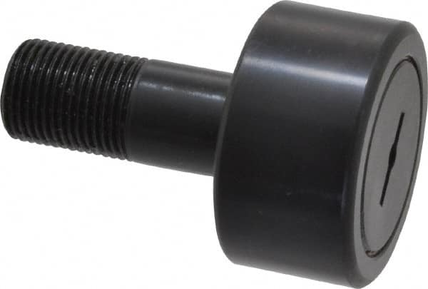 Accurate Bushing - 1-7/8" Roller Diam x 1" Width, 3/4" Stud Diam x 1-3/4" Length, Stud Cam Follower - Steel, 7/8" Thread Length, 3/4-16 Thread, 2-3/4" OAL, 7,870 Lb Dynamic Cap, 7,950 Lb Static Cap - Americas Tooling