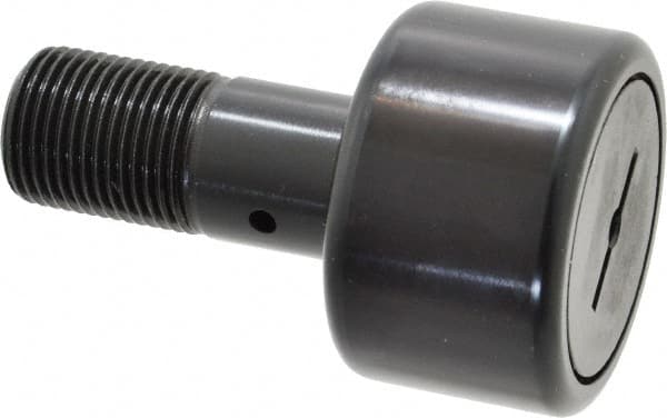 Accurate Bushing - 2" Roller Diam x 1-1/4" Width, 7/8" Stud Diam x 2" Length, Stud Cam Follower - Steel, 1" Thread Length, 7/8-14 Thread, 3-1/4" OAL, 10,370 Lb Dynamic Cap, 10,700 Lb Static Cap - Americas Tooling