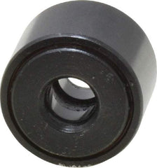 Accurate Bushing - 1/4" Bore, 3/4" Roller Diam x 1/2" Roller Width, Steel Yoke Cam Follower - 2,140 Lb Dynamic Load Capacity, 9/16" Overall Width - Americas Tooling