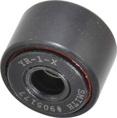 Accurate Bushing - 5/16" Bore, 1" Roller Diam x 5/8" Roller Width, Steel Yoke Cam Follower - 3,030 Lb Dynamic Load Capacity, 11/16" Overall Width - Americas Tooling