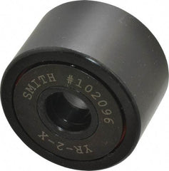 Accurate Bushing - 5/8" Bore, 2" Roller Diam x 1-1/4" Roller Width, Steel Yoke Cam Follower - 10,370 Lb Dynamic Load Capacity, 1-5/16" Overall Width - Americas Tooling