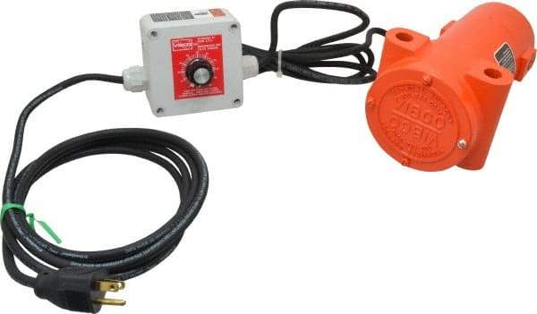 Vibco - 1 Phase, 2.6 Amp, 115 Volt, 8-3/16" Long, Electric Vibrators - 0 to 200 Lbs. Force, 70 Decibels - Americas Tooling