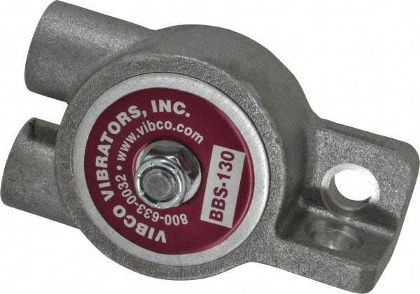 Vibco - 75 Lb. Force, 5-1/2 Cubic Feet per Minute, 10,500 RPM, 67 Decibel, Pneumatic Vibrator - 3-3/4" Long x 1-7/16" Wide x 1-3/16" High, 1/4 Port Inlet, 1/4 Port Outlet - Americas Tooling