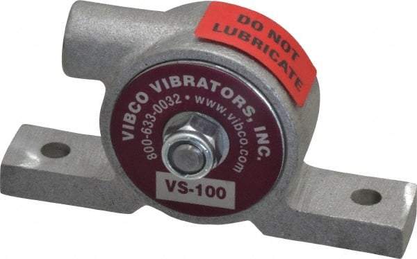 Vibco - 20 Lb. Force, 4 Cubic Feet per Minute, 12,000 RPM, 66 Decibel, Pneumatic Vibrator - 3-7/8" Long x 3/4" Wide x 2" High, 1/8 Port Inlet - Americas Tooling