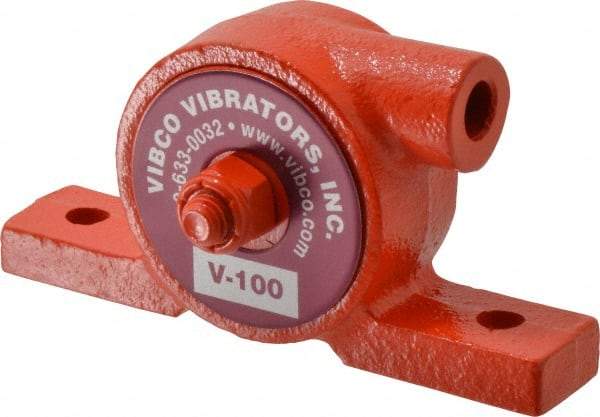 Vibco - 55 Lb. Force, 6 Cubic Feet per Minute, 24,000 RPM, 75 Decibel, Pneumatic Vibrator - 3-7/8" Long x 3/4" Wide x 2" High, 1/8 Port Inlet, 1/8 Port Outlet - Americas Tooling