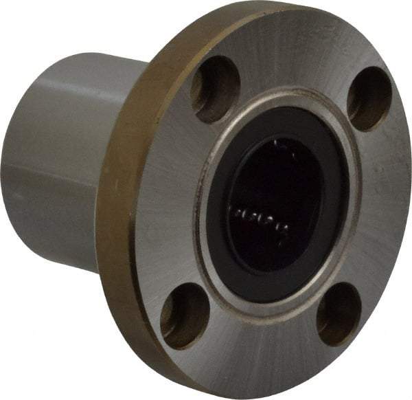 Value Collection - 3/4" ID, Round Flanged Single Linear Bearing - 1-1/4" OD - Americas Tooling