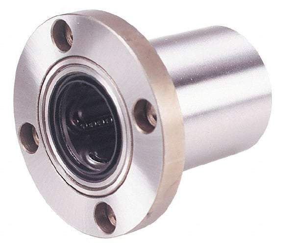 Value Collection - 3/4" ID, Round Flanged Double Linear Bearing - 1-1/4" OD - Americas Tooling