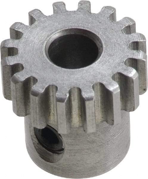 Boston Gear - 5 Pitch, 4" Pitch Diam, 20 Tooth Spur Gear - 1-3/4" Face Width, 1-1/16" Bore Diam, 3.38" Hub Diam, 14.5° Pressure Angle, Steel - Americas Tooling