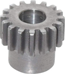 Boston Gear - 20 Pitch, 0.8" Pitch Diam, 16 Tooth Spur Gear - 3/8" Face Width, 3/8" Bore Diam, 0.66" Hub Diam, 14.5° Pressure Angle, Steel - Americas Tooling