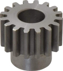 Boston Gear - 12 Pitch, 1.333" Pitch Diam, 16 Tooth Spur Gear - 3/4" Face Width, 5/8" Bore Diam, 0.99" Hub Diam, 14.5° Pressure Angle, Steel - Americas Tooling