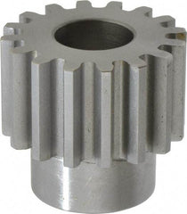 Boston Gear - 10 Pitch, 1.6" Pitch Diam, 16 Tooth Spur Gear - 1" Face Width, 3/4" Bore Diam, 1.22" Hub Diam, 14.5° Pressure Angle, Steel - Americas Tooling