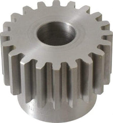 Boston Gear - 10 Pitch, 2" Pitch Diam, 20 Tooth Spur Gear - 1" Face Width, 3/4" Bore Diam, 1.62" Hub Diam, 14.5° Pressure Angle, Steel - Americas Tooling