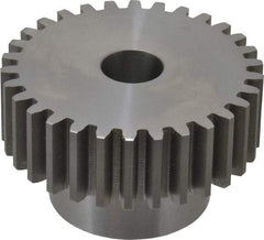 Boston Gear - 10 Pitch, 3" Pitch Diam, 30 Tooth Spur Gear - 1" Face Width, 3/4" Bore Diam, 2.02" Hub Diam, 14.5° Pressure Angle, Steel - Americas Tooling