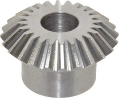 Boston Gear - 16 Pitch, 1-1/2" Pitch Diam, 24 Tooth Miter Gear - 0.32" Face Width, 1/2" Bore Diam, 1" Hub Diam, 20° Pressure Angle, Steel - Americas Tooling