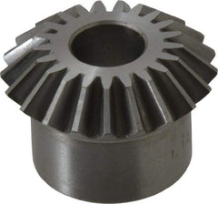 Boston Gear - 12 Pitch, 1-3/4" Pitch Diam, 21 Tooth Miter Gear - 0.4" Face Width, 5/8" Bore Diam, 1.38" Hub Diam, 20° Pressure Angle, Steel - Americas Tooling