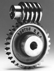 Boston Gear - 12 Pitch, 6.667" Pitch Diam, 80 Tooth Worm Gear - 5/8" Bore Diam, 14.5° Pressure Angle, Bronze - Americas Tooling