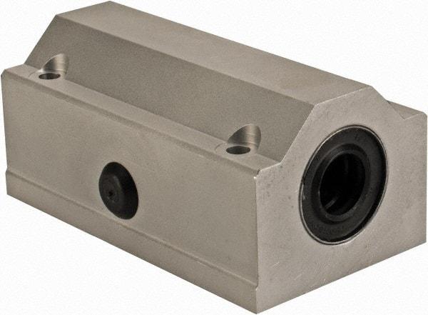 Thomson Industries - 12mm Inside Diam, 1,060 Lbs. Dynamic Capacity, Closed Twin Pillow Block Linear Bearing - 35mm Overall Height x 43mm Overall Width - Americas Tooling