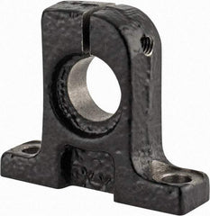 Thomson Industries - 12mm Diam, Malleable Iron Alloy Shaft Support - Plain Shafting - Americas Tooling