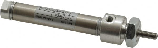 Norgren - 1-1/2" Stroke Double Acting Air Cylinder - 10-32 Port, 10-32 Rod Thread - Americas Tooling