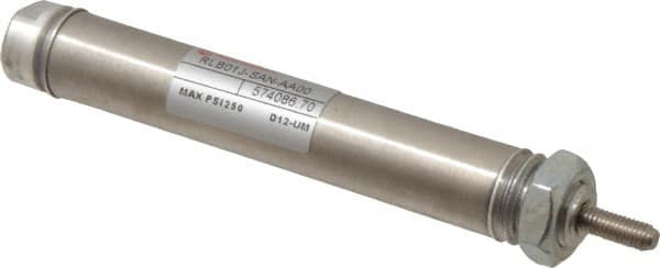 Norgren - 1-1/2" Stroke x 9/16" Bore Single Acting Air Cylinder - 10-32 Port, 10-32 Rod Thread - Americas Tooling