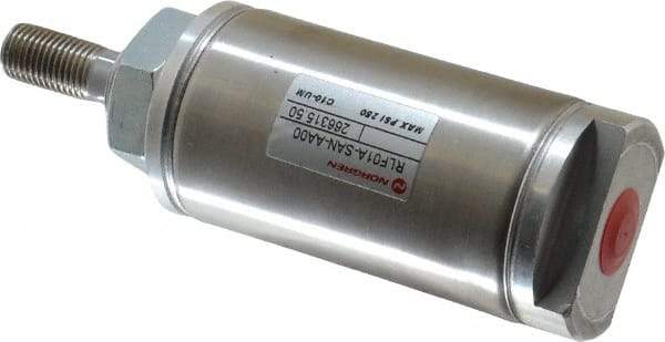 Norgren - 1" Stroke x 1-1/2" Bore Single Acting Air Cylinder - 1/8 Port, 7/16-20 Rod Thread - Americas Tooling