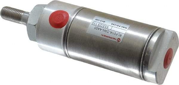 Norgren - 1" Stroke x 1-1/2" Bore Double Acting Air Cylinder - 1/8 Port, 7/16-20 Rod Thread - Americas Tooling