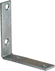 Value Collection - 3" Long x 3/4" Wide, Steel, Corner Brace - Zinc Plated - Americas Tooling