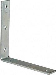 Value Collection - 6" Long x 1-1/4" Wide, Steel, Corner Brace - Zinc Plated - Americas Tooling