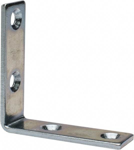 Value Collection - 2" Long x 0.620" Wide, Steel, Corner Brace - Zinc Plated - Americas Tooling