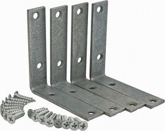 Value Collection - 3" Long x 3/4" Wide, Steel, Corner Brace - Galvanized - Americas Tooling