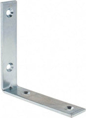 Value Collection - 3-1/2" Long x 3/4" Wide, Steel, Corner Brace - Zinc Plated - Americas Tooling