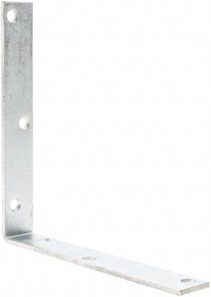 Value Collection - 8" Long x 1-1/4" Wide, Steel, Corner Brace - Zinc Plated - Americas Tooling